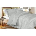 Kathy Ireland Down Alternative Solid/Stripe Reversible Comforter, Platinum, King GPKI175012